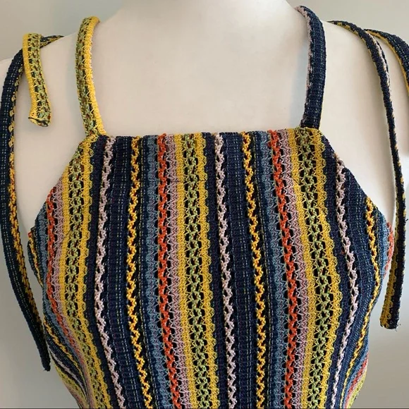 Madewell Texture and Thread Boho Colorful Striped Top - Picture 3 of 10